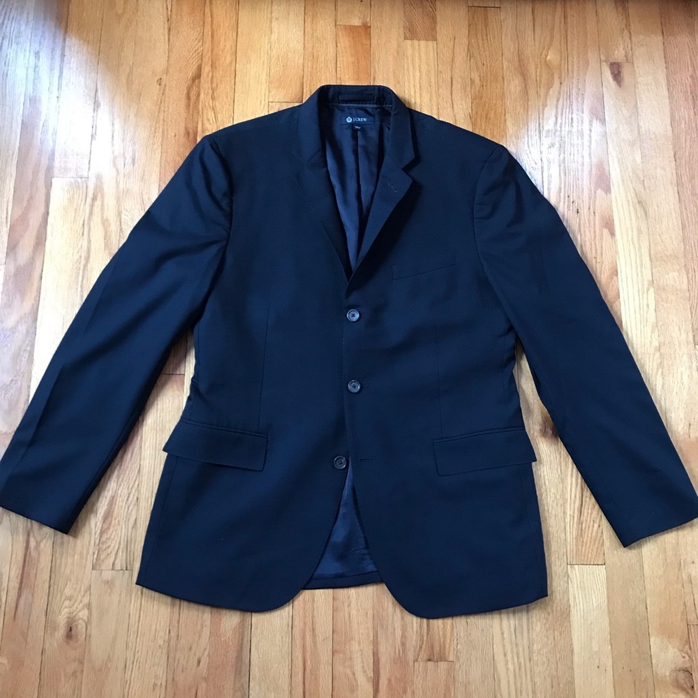 J. Crew X Loro Piana Black Ludlow Blazer Jacket Italian Wool 44R